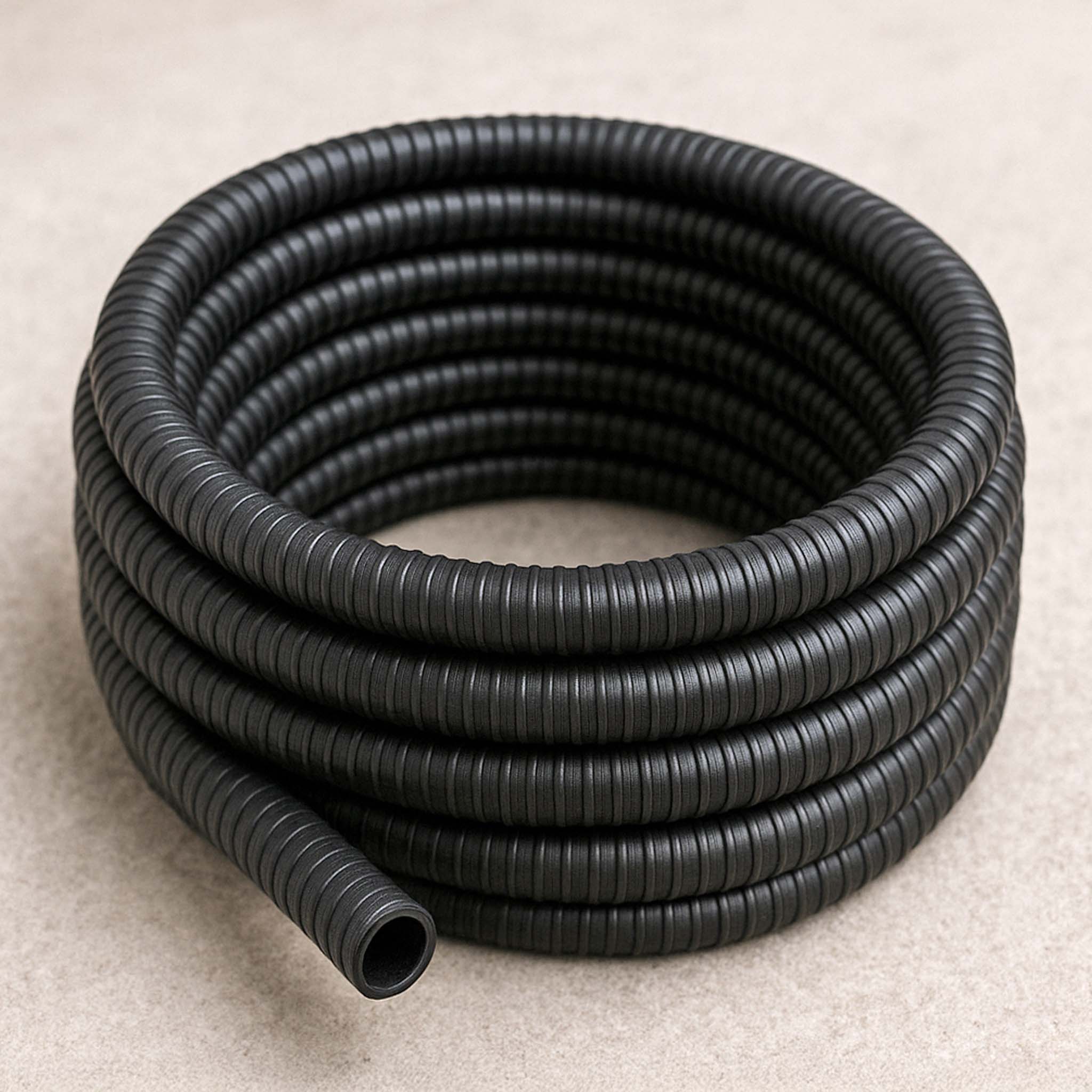 Tubo per laghetti a spirale spiralato per aspirazione 50 m 19 mm (3/4") nero