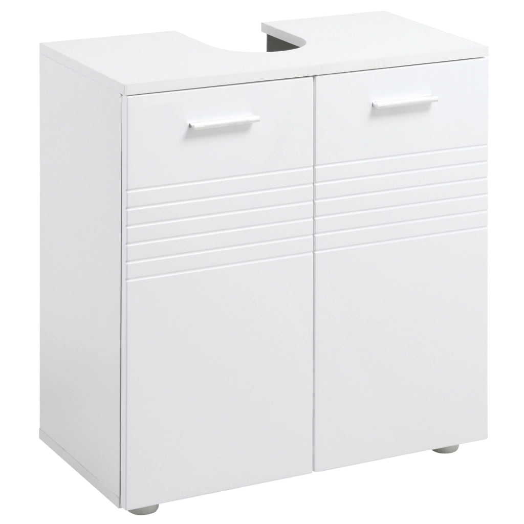MOBILE SOTTOLAVABO BAGNO A 2 ANTE CON MENSOLA REGOLABILE 60X30PX62.5CM BIANCO