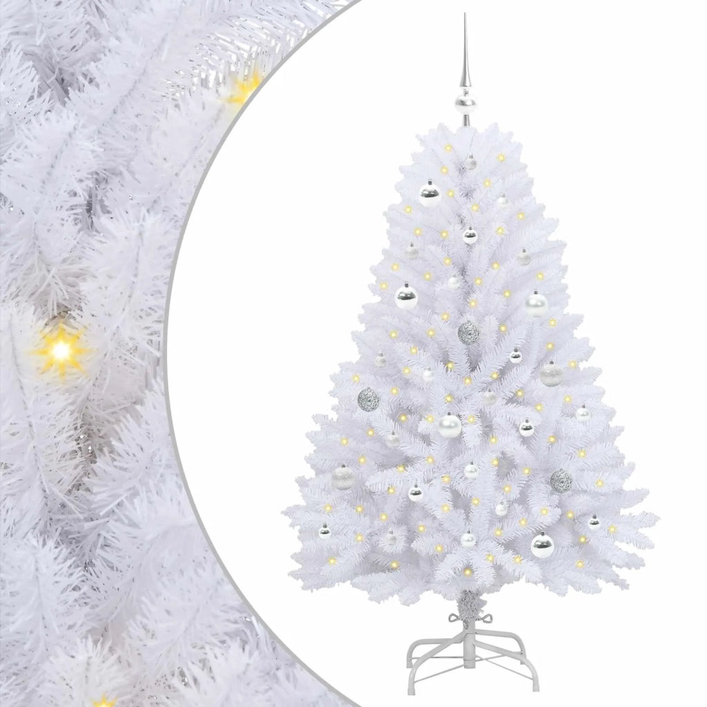 Albero di Natale Artificiale con Rami Pieghevoli Bianco 150 cm 3426590