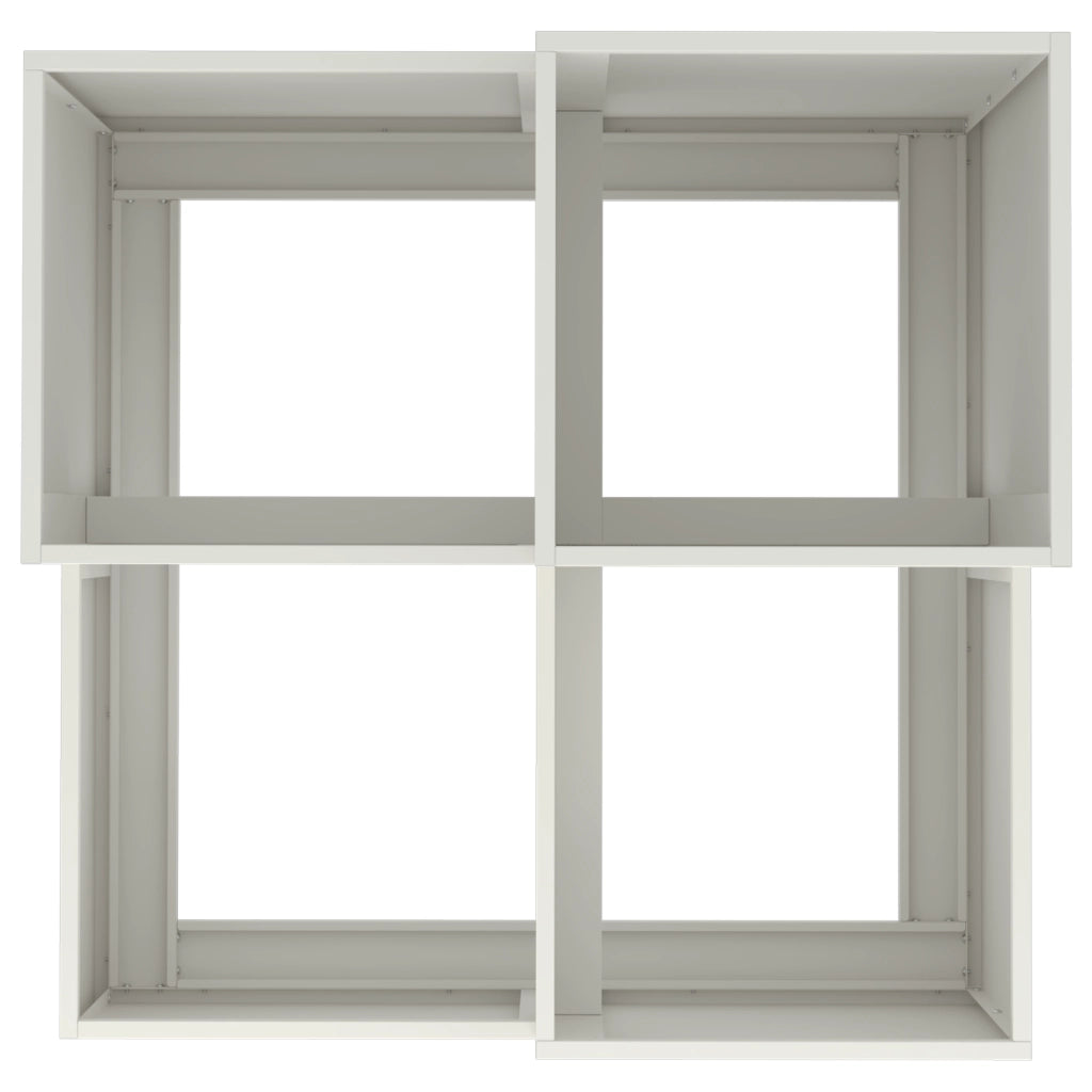 Fioriera da Giardino 80x80x60 cm Acciaio Bianco