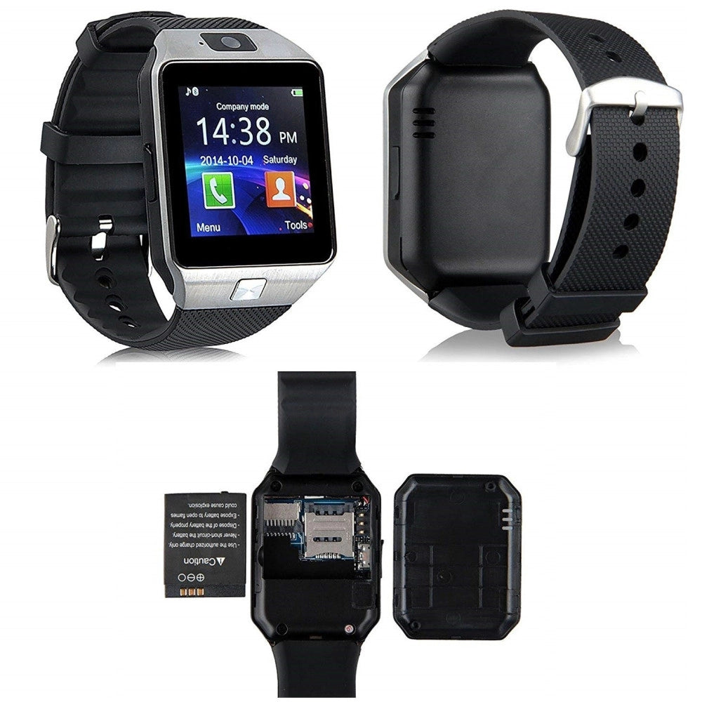 Trade Shop - Smartwatch 6048 Nero Orologio Polso Notifiche Sveglia Musica Camera Bluetooth -