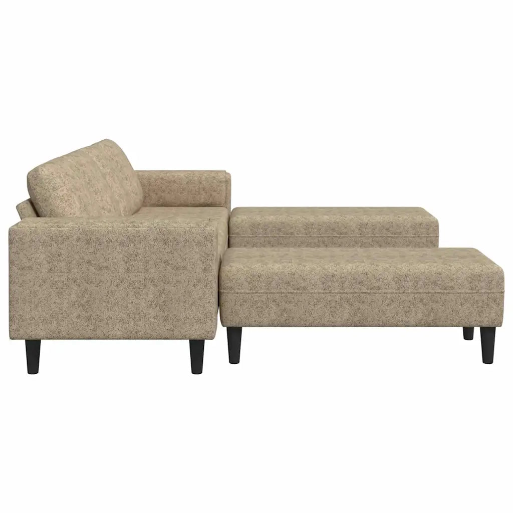 Set di divani 3 pcs Grigio chiaro Pelle scamosciata sintetica