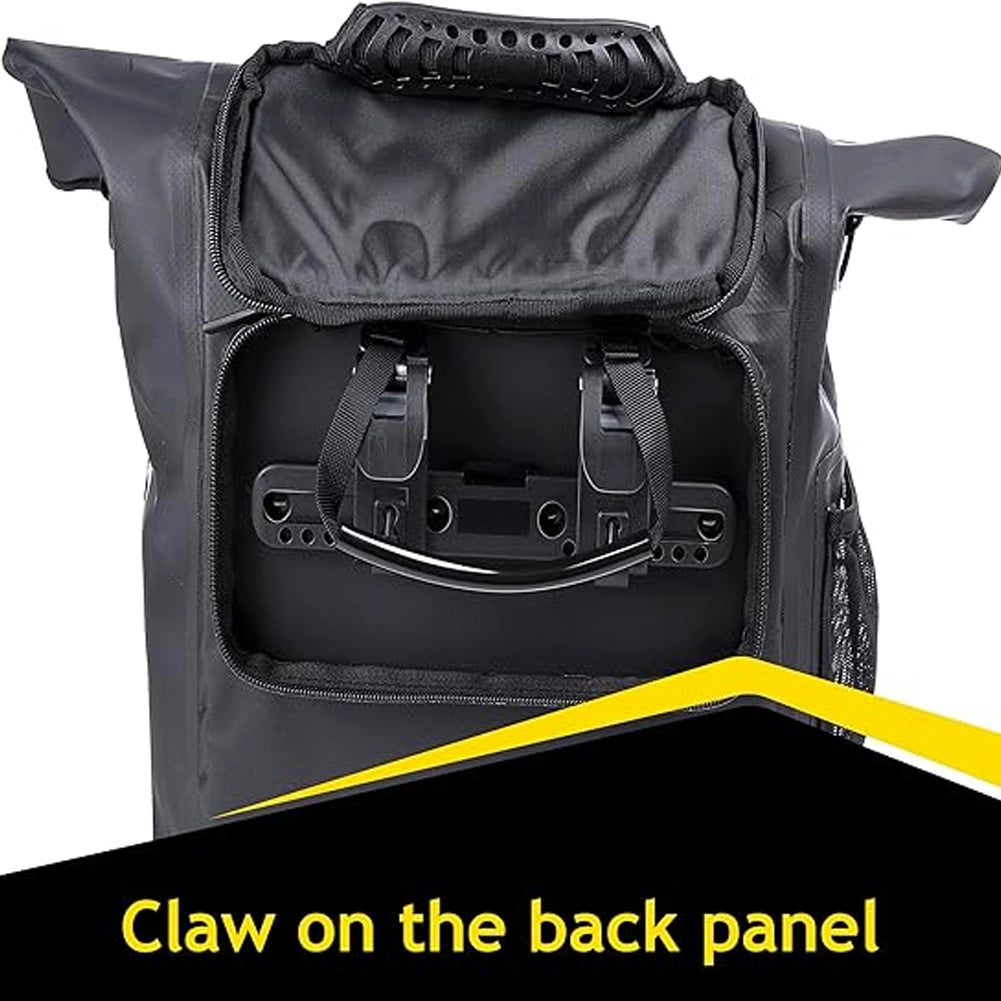 Borsa 4in1 Impermeabile con Strisce Fluorescenti Trekking Bici 25L Portabottiglie