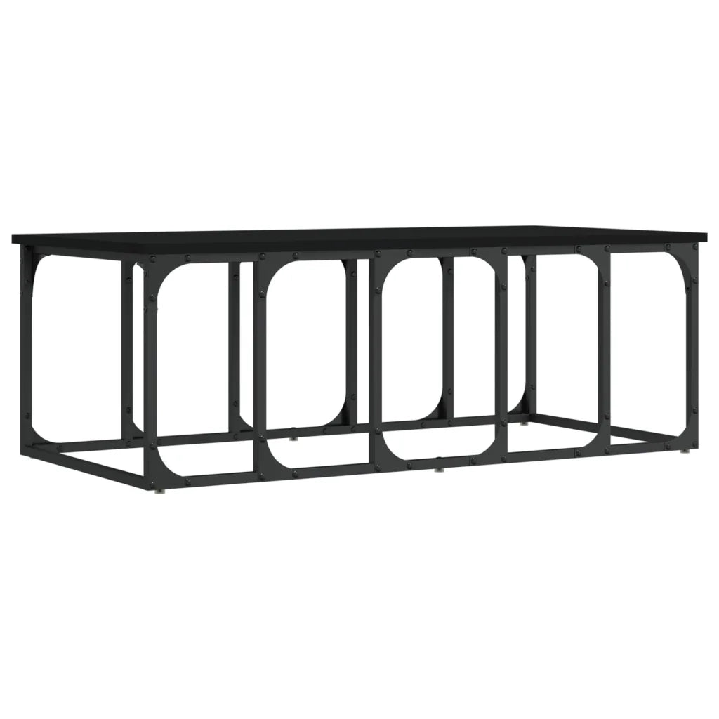 Tavolino da salotto | Tavolino da caff¨¨ | Tavolino da Soggiorno Nero 100x50x35,5 cm in Legno Multistrato