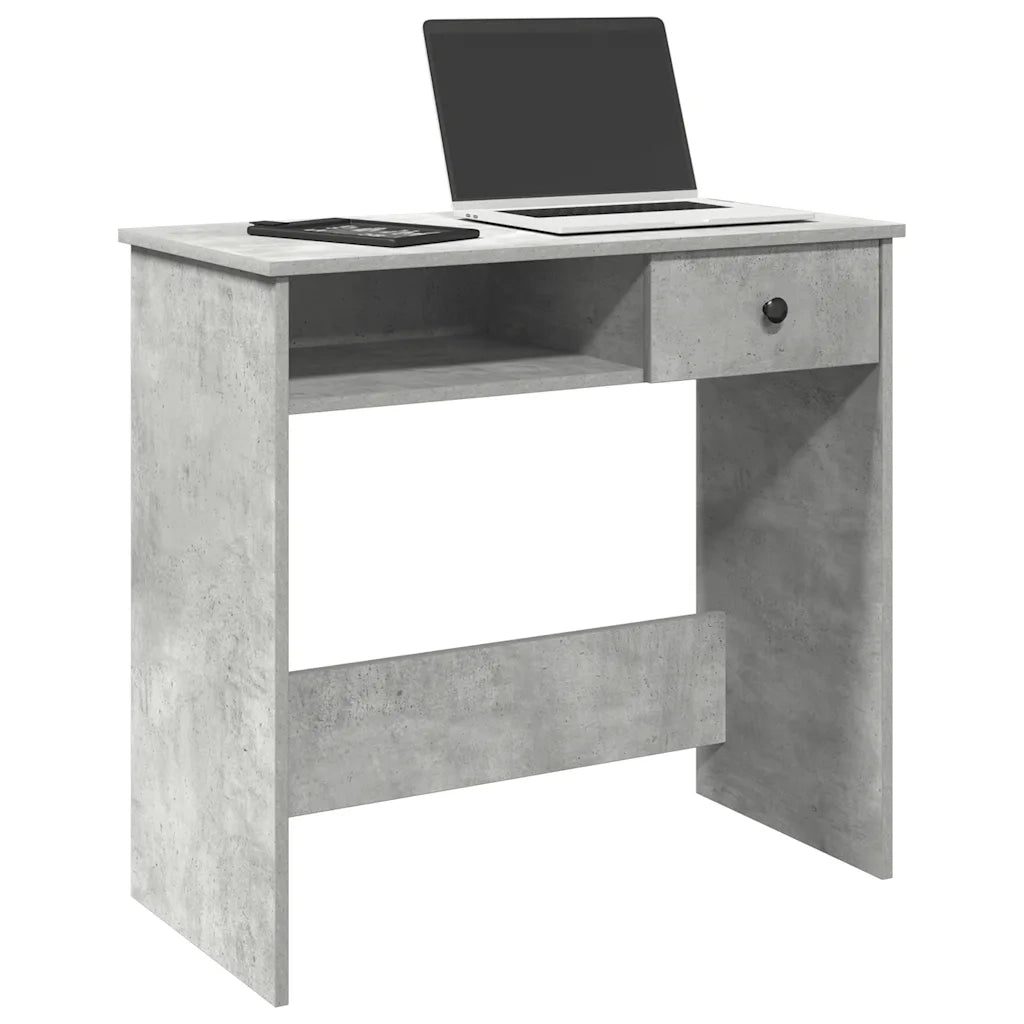 Scrivania Grigio Cemento 80x40x75 cm in Legno Multistrato 860475