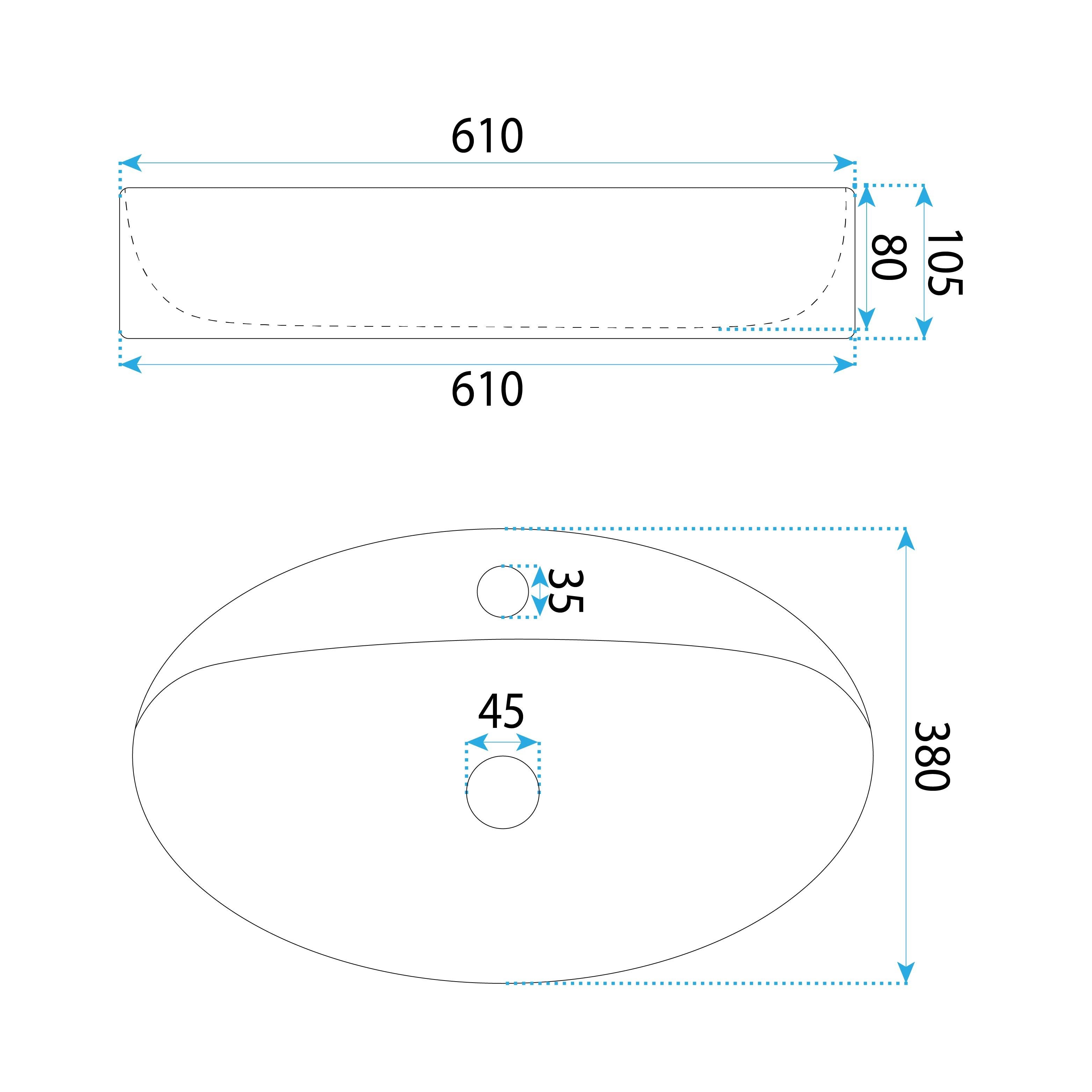 Lavabo Da Appoggio Rea Nastazja 61