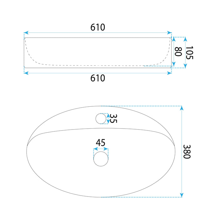Lavabo Da Appoggio Rea Nastazja 61