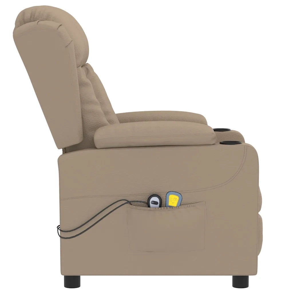 Poltrona Massaggio Elettrica Cappuccino Similpelle 3098810