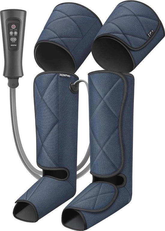 Apparecchio per massaggi per compressione aerea con manuale di controllo - 6 modalità e 4 intensità per la rilassamento delle gambe - Ideale come regalo di Natale