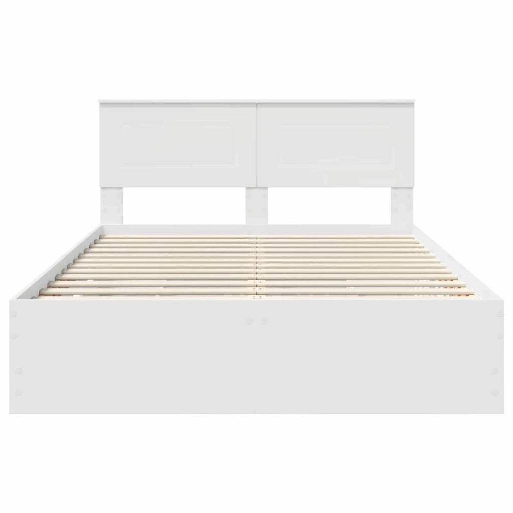 Struttura del letto Bianco 140 x 190 cm Legno Ingegnerizzato