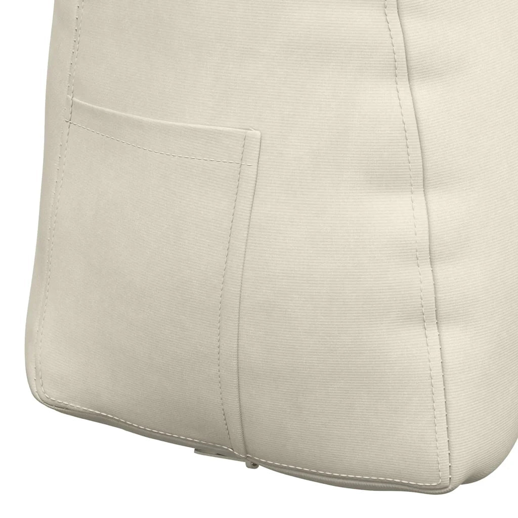 Cuscino per Schiena Crema 80 x 24 x 50 cm Velluto 42014438