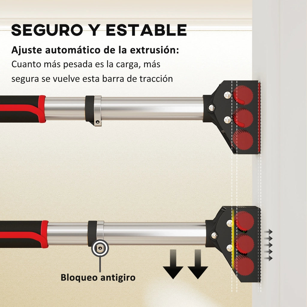 Barra per Trazioni Porte ¨C zephmum ¨C Nero 95-123 cm 200 kg