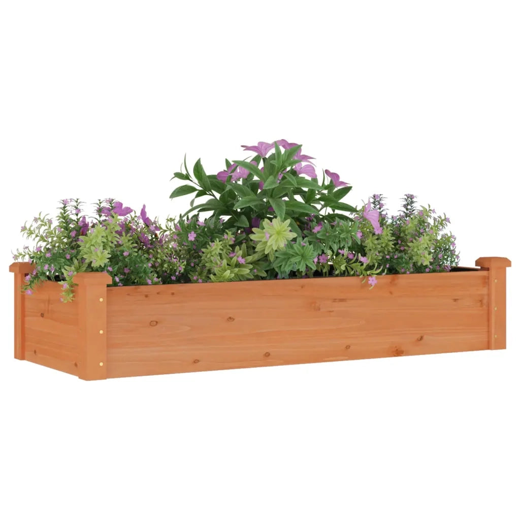 Fioriera Giardino-Vaso da Esterno-Contenitore per Piante Fodera-Vaso da Esterno-Contenitore per Piante Marrone 120x45x25cm Massello Abete