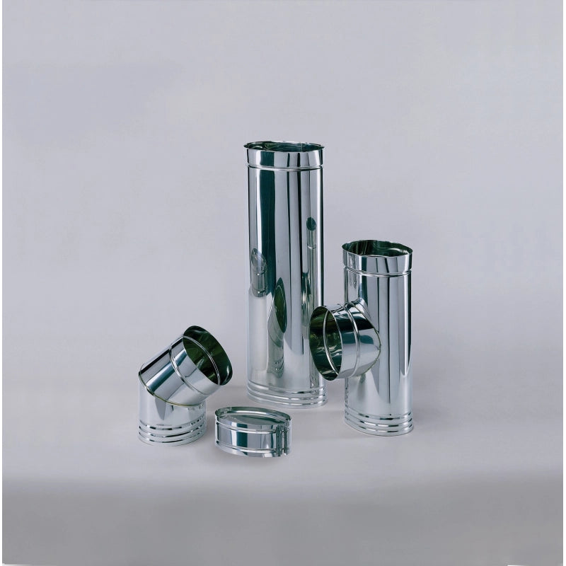 CANNA FUMARIA TUBO ACCIAIO INOX AISI 304 Monoparete  1 mt  -TUTTE LE MISURE- ø130