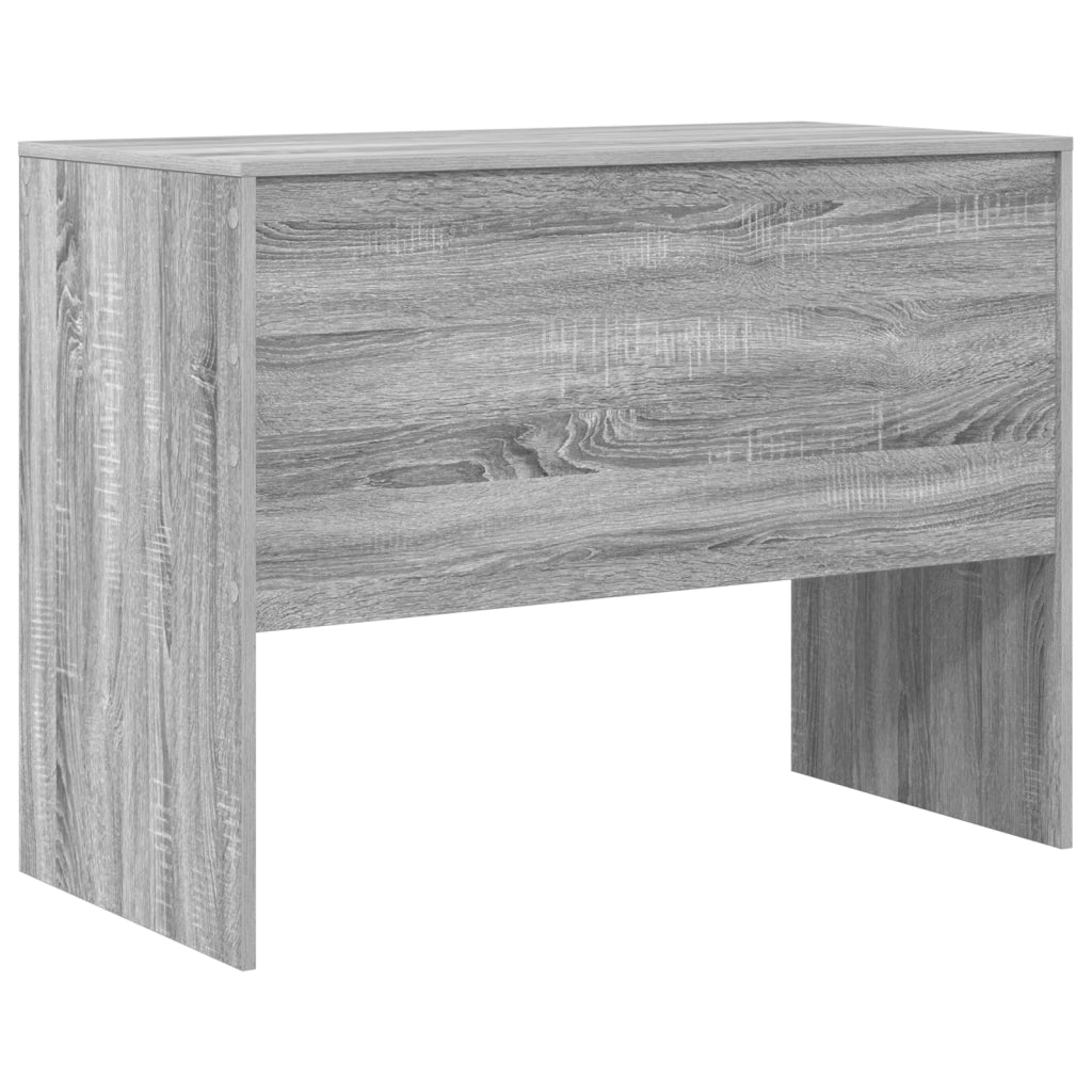 Scrivania moderna Grigio sonoma MDF, Impiallacciatura