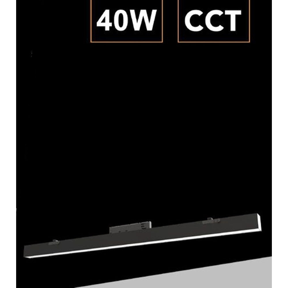 Trade Shop - Plafoniera Lampada Barra Lineare Led Per Binario Trifase 40w Cct 3in1 110° Ip20 Dl36120-3c - Nero