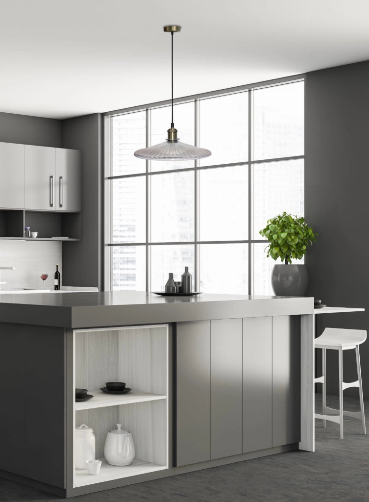 Lampada a sospensione Candellux Chester Ø30 ottone vetro E27