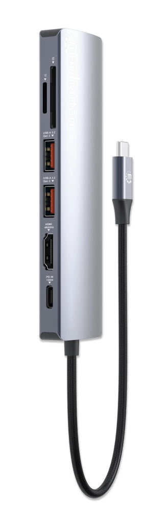 Docking Station USB-C PD 7-in-1 4K Hub Multiporta