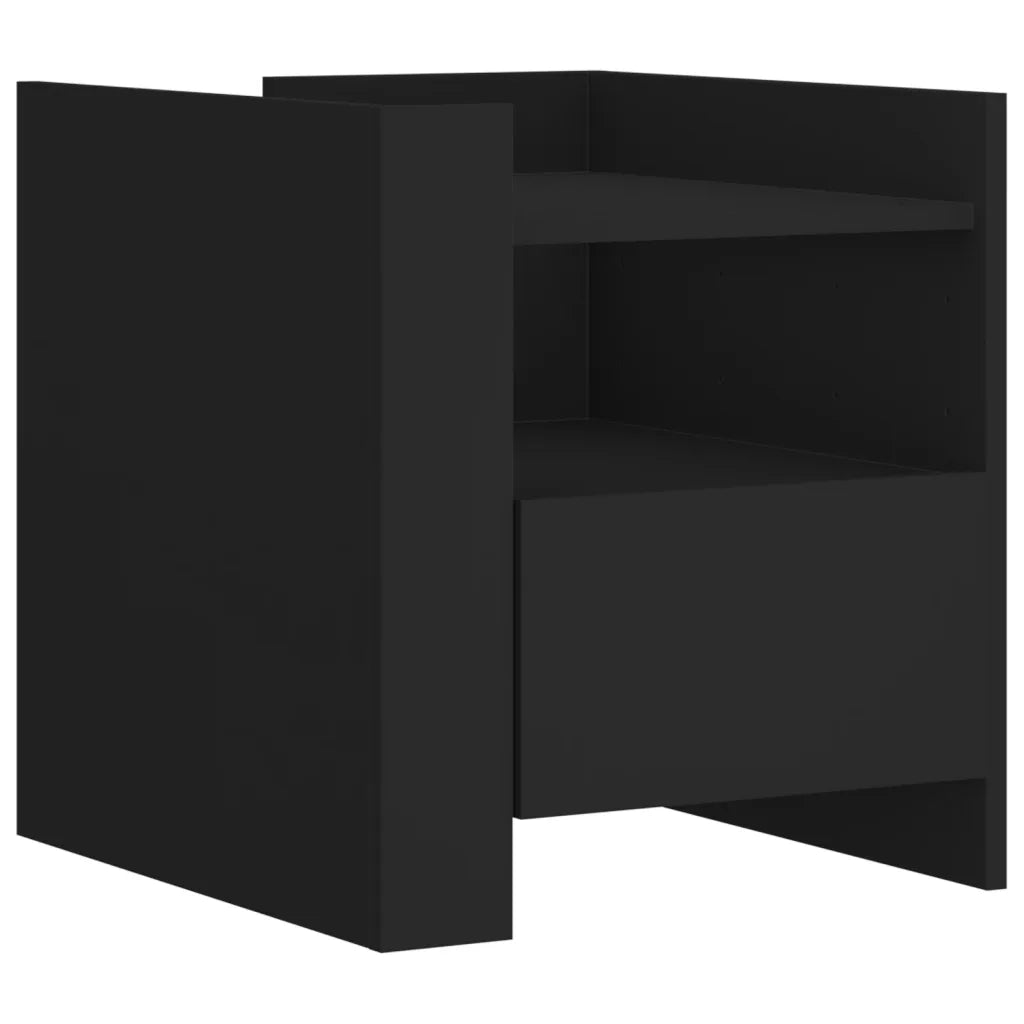 Comodino-Tavolino da notte Nero 45x50x50 cm in Truciolato