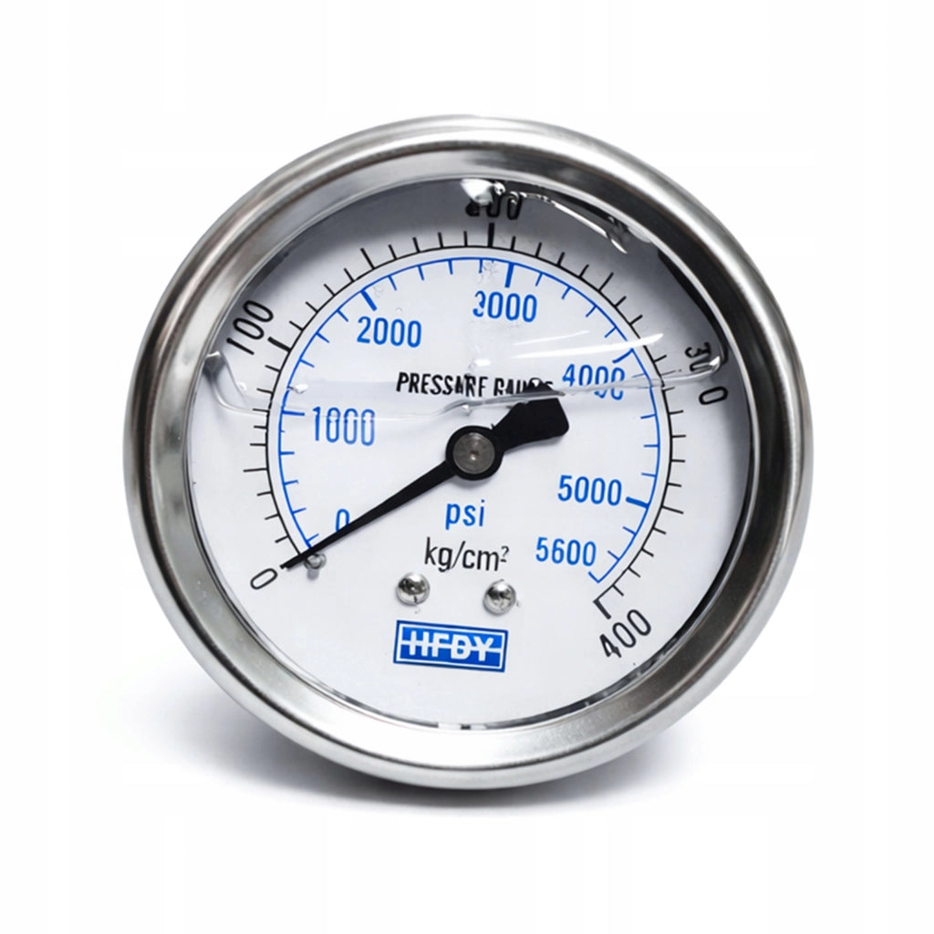 Manometro Analogico Surge Gauge Pro 400 – 5600 PSI, Filettatura G 1/4" | Acciaio Inox, Vetro Rinforzato