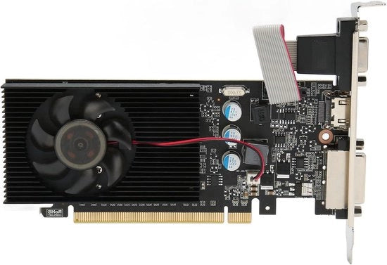 Carta Grafica Desktop GT610 1GB 64bit 2560x1600 PCI Express 2.0 Scheda Grafica Gaming Single Fan Cooling