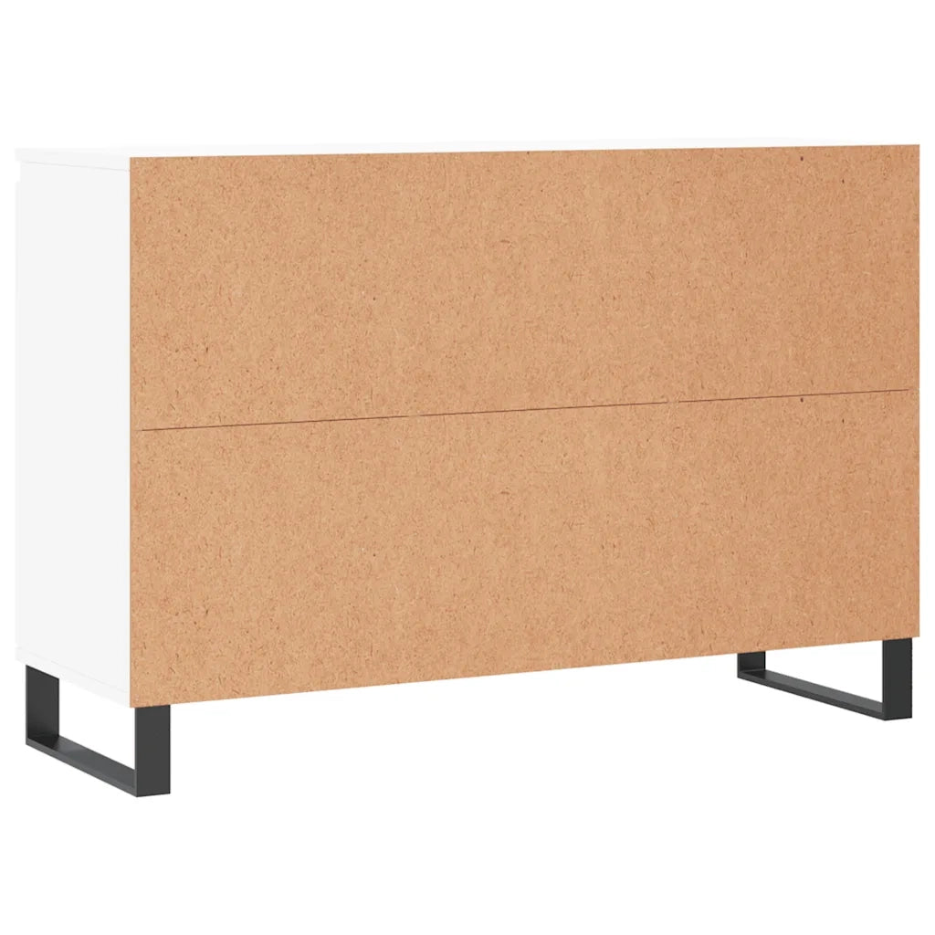 Credenza | Madia | Buffet da pranzo | Armadio da pranzo Bianca 101,5x35x70 cm in Legno Multistrato