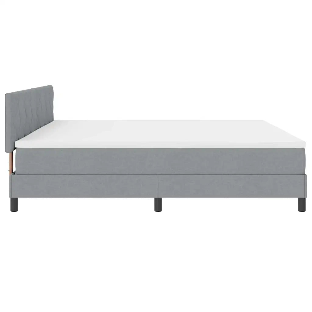 Letto a molle con cuscino Grigio chiaro 200 x 200 cm Tessuto 3338790
