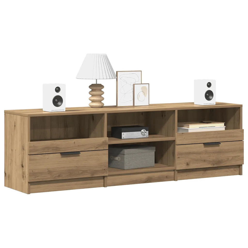 Mobile Porta TV Rovere Artigianale 150x33,5x45 cm in Truciolato 856853