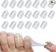 Set di protettori per piedi (20 pezzi), gel protettori antiscivolo per piedi, calze per piedi per uomini e donne, protettori per piedi morbidi e trasparenti per il piede piccolo