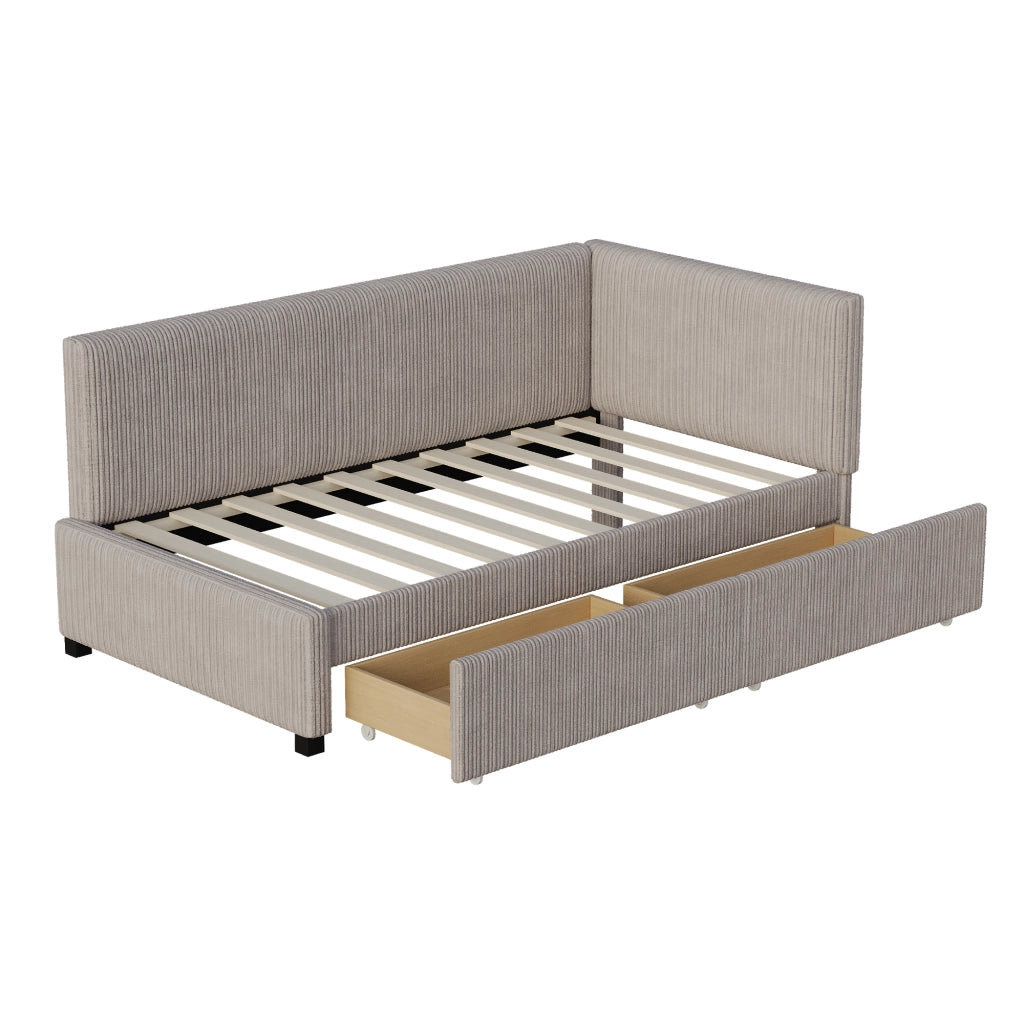 Letto poltrona funzionale in velluto grigio 90x200 cm