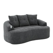 divano dritto a 2 posti in ciniglia con seduta profonda e cuscini spessi; grigio 164 Ã— 92 Ã— 60 cm