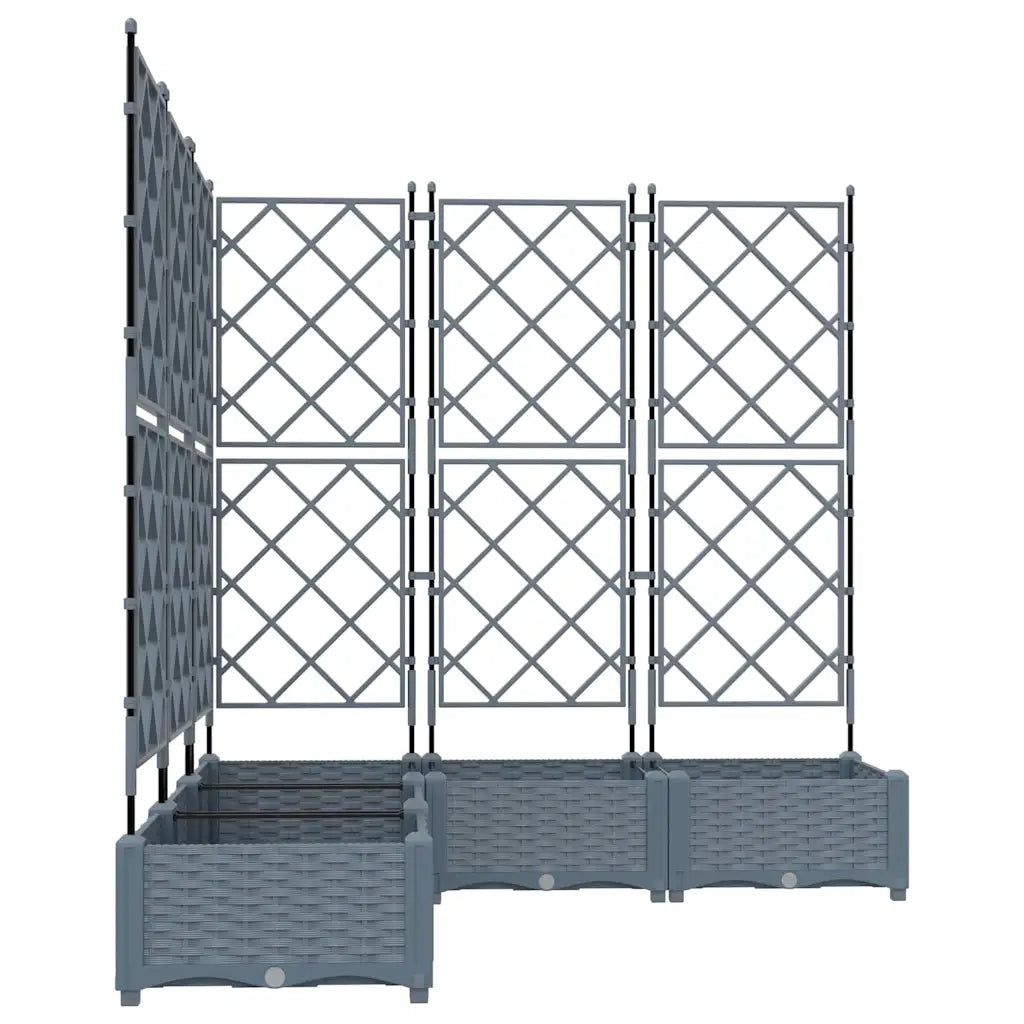 Vaso da giardino 5 pcs Grigio Chiaro 120 x 120 x 125,5 cm 42002888