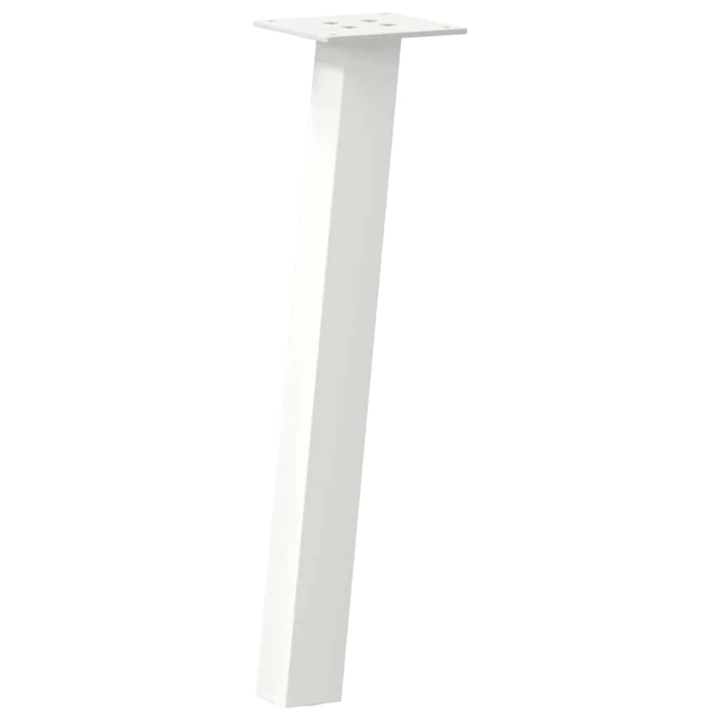 Set di 4 gambe per tavolino da caffè 30 cm con piedini in gomma dal design moderno ed elegante in acciaio bianco 02_0056782