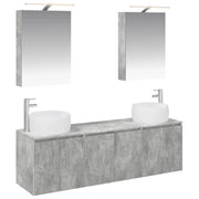 Set di Armadi da Bagno 5 pcs Grigio Cemento 3406514