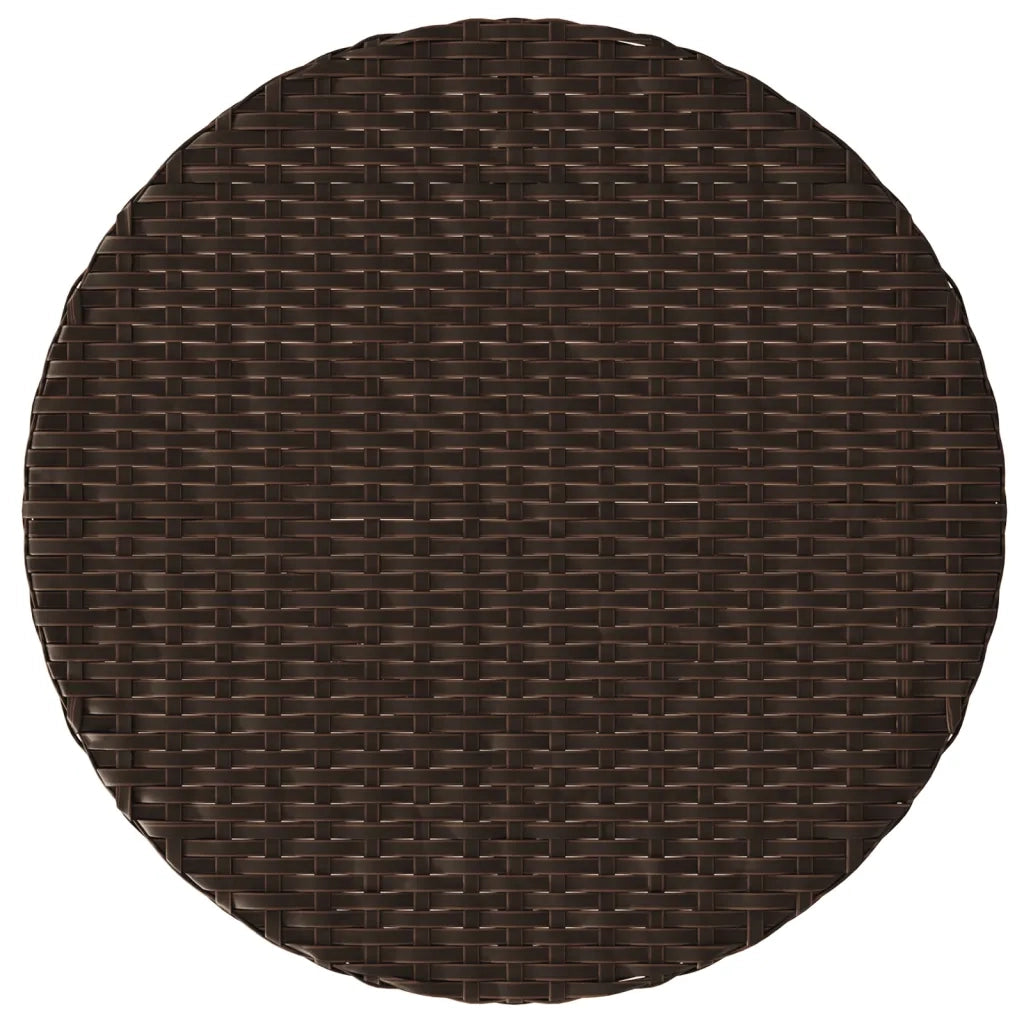 Set Bistrò 3 pz con Cuscini Marrone in Polyrattan