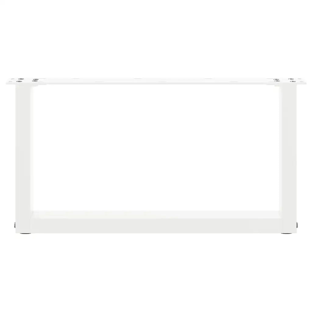 Gambe per Tavolino da Caff¨¨ a Forma di U 2 pz-Set di 2 Gamba per Tavolo Bianche 70x(30-31) cm Acciaio 324387