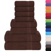 vidaXL Set Asciugamani 8 pz Marroni 360 gsm 100% Cotone