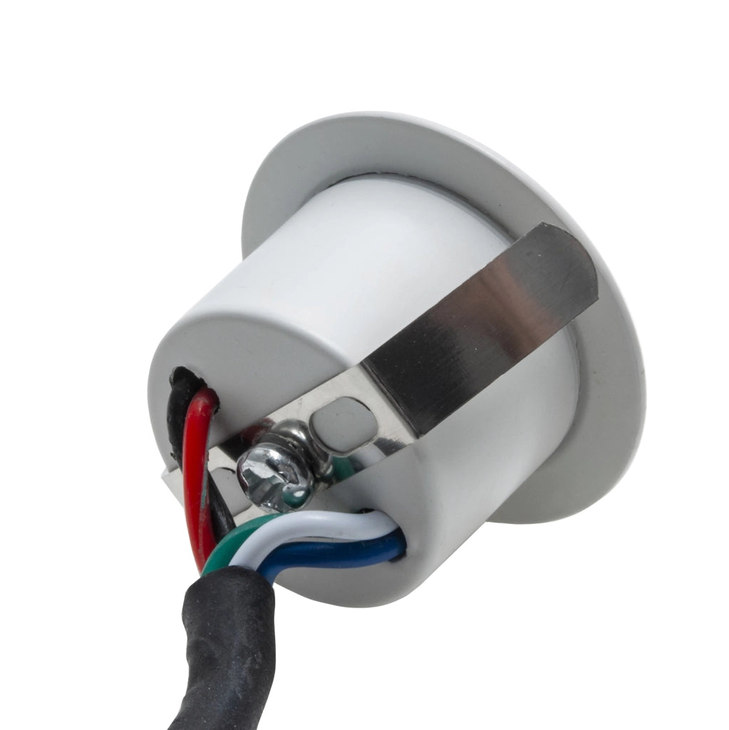 Mini faretto LED RGB RGBW SPOT incasso 25mm 2W 24V sincronizzabile DMX512 punto luce cromoterapia 5 fili RGB+4000K
