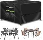 Copertura per tavolo da giardino e set di mobili esterni impermeabile, 420D stoffa di oxford, anti-UV, resistente al freddo, 150 x 150 x 72cm