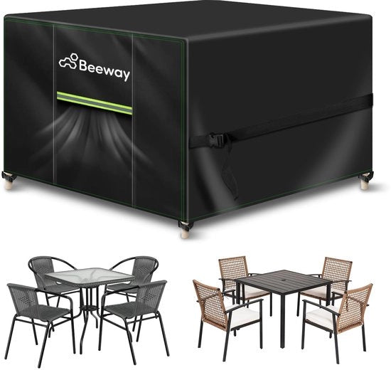 Copertura per tavolo da giardino e set di mobili esterni impermeabile, 420D stoffa di oxford, anti-UV, resistente al freddo, 150 x 150 x 72cm