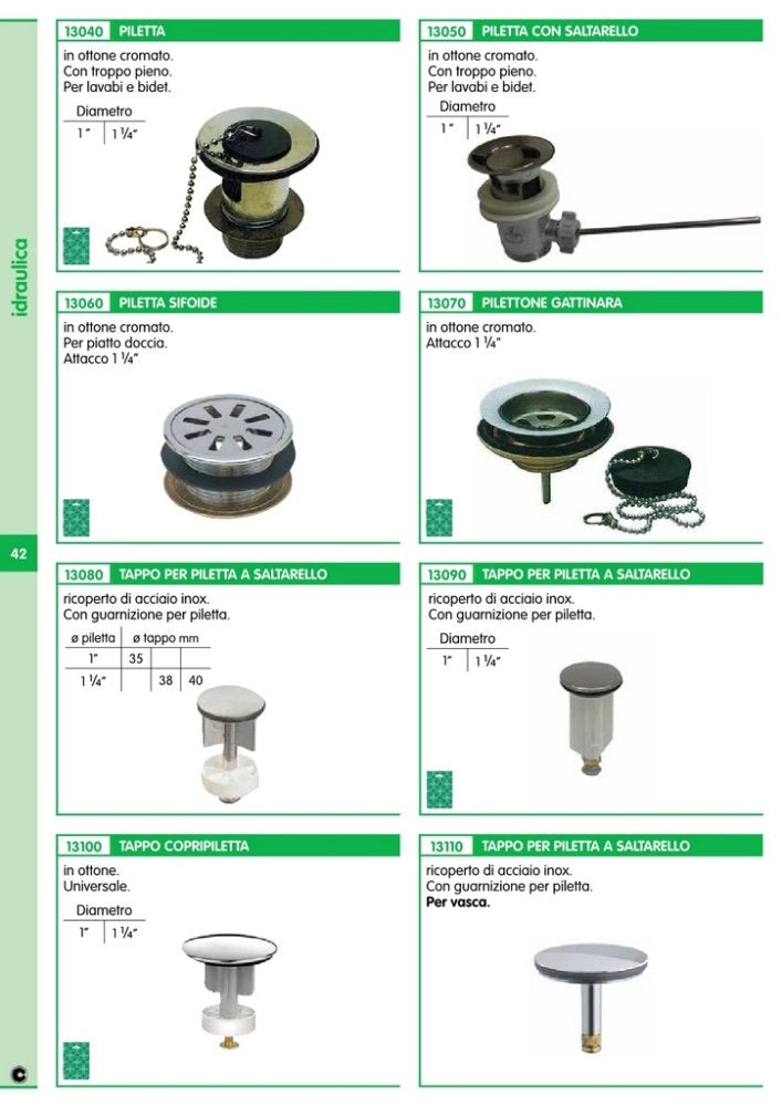 1pz tappo piletta a saltarello pesante 1(35mm) cod:ferx.4658