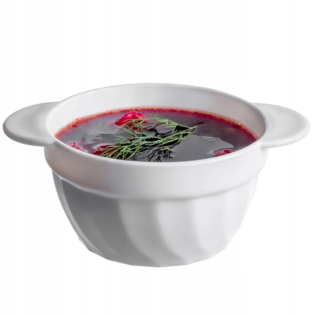 Set di 12 ciotole da zuppa KADAX da 650 ml, bianche.