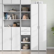 Credenza-Buffet-Armadio da cucina Bianca 40x42,5x185 cm in Legno Multistrato 503185