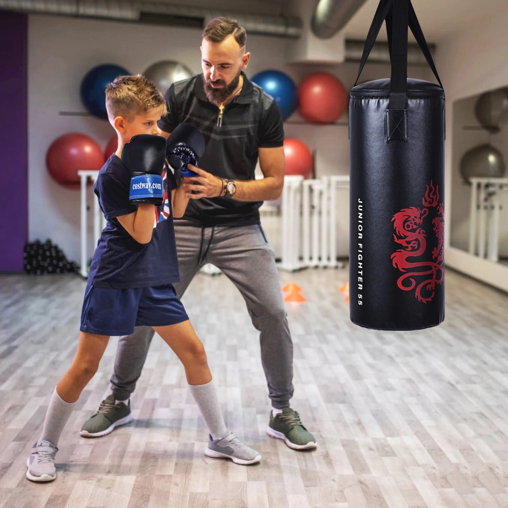 Set da boxe per bambini con sacco di sabbia, Set da boxe portatile per allenarsi migliorare la forza-Boxe