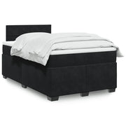 Giroletto a Molle con Materasso Nero 120x190 cm in Velluto 3288560