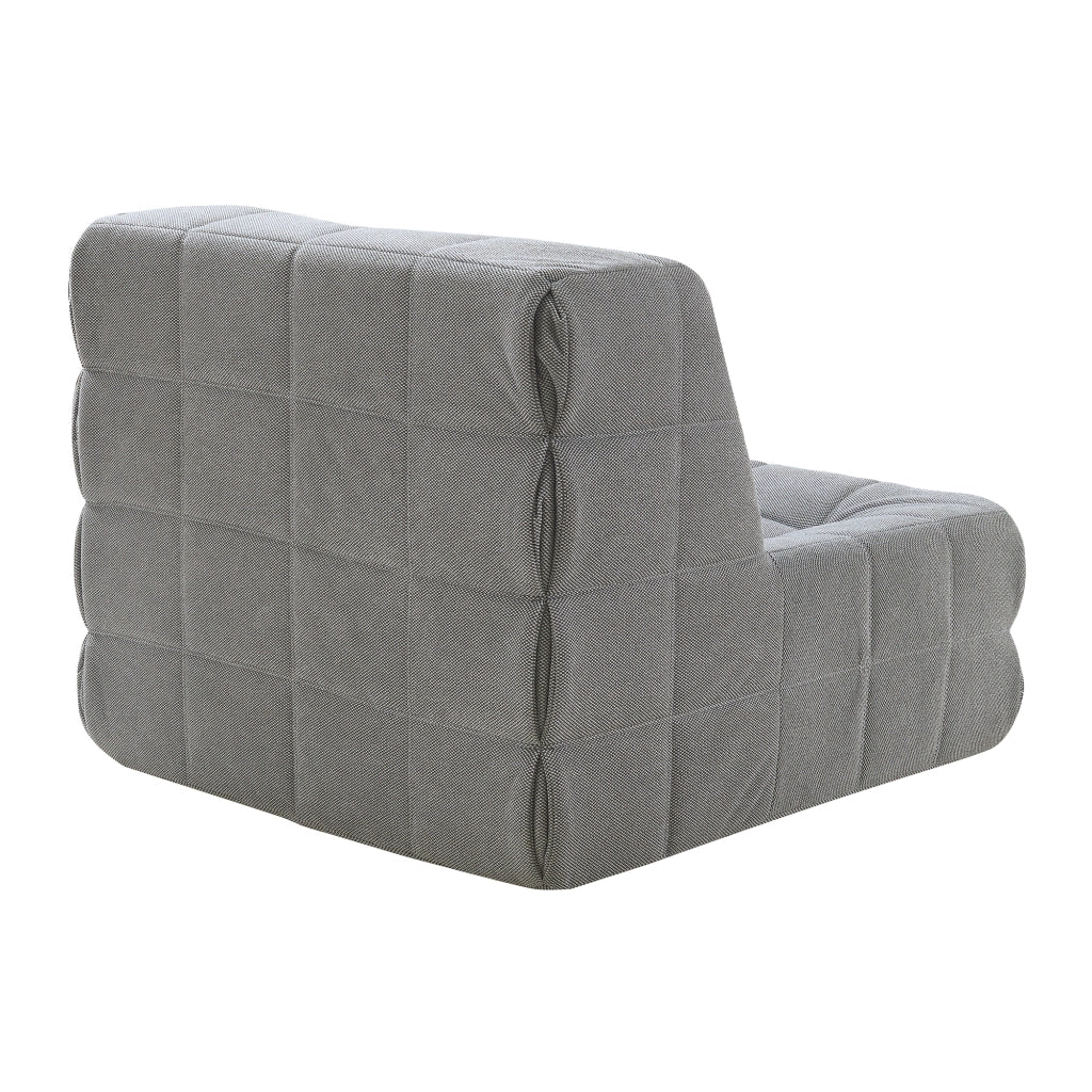 Poltrona Bassa Imbottita Koskyvn Senza Braccioli 75 x 90 x 100 cm - Grigio [en.casa]