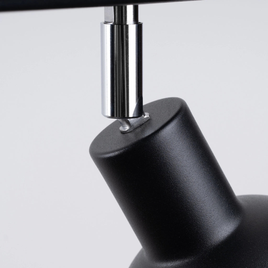 Faretto soffitto minimal doppio nero 2xE27 Pure Lume