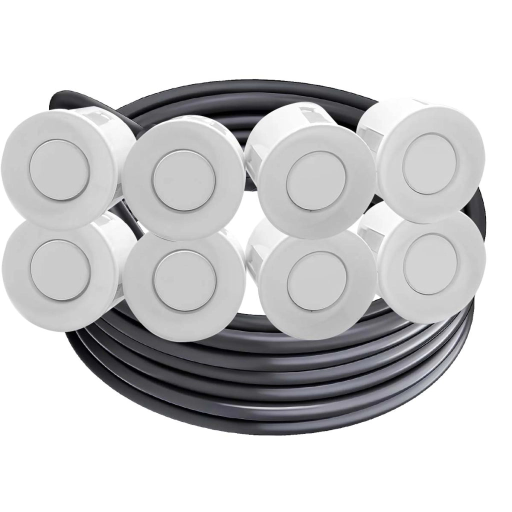 Sistema di sensori di parcheggio 8 sensori con display LED e allarme sonoro Nero Avizar