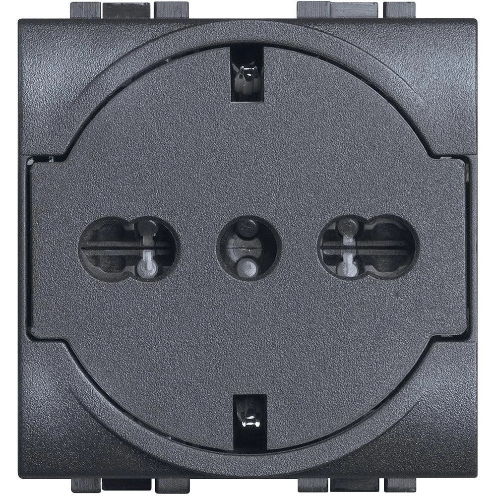 Presa FLAT schuko Bticino Livinglight con protezione 10/16A L4140/16F
