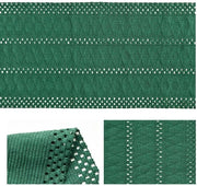 Tavolo da pranzo bohemien tessuto, colore verde scuro, dimensioni 30x183 cm